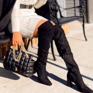 Over the Knee* Black faux suede boots* SZ10